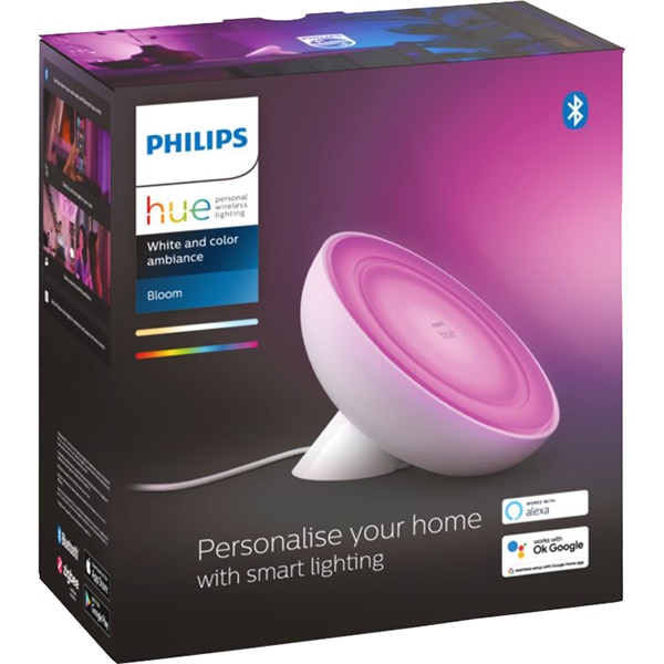 Lampa de birou smart PHILIPS Hue 8718699770983, 7.1W, 500lm, lumina RGB, alb