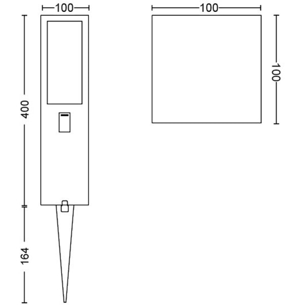 Stalp iluminat smart PHILIPS Hue 8718696170526, extensie, 2x8W, 1200lm, IP44, RGB, negru