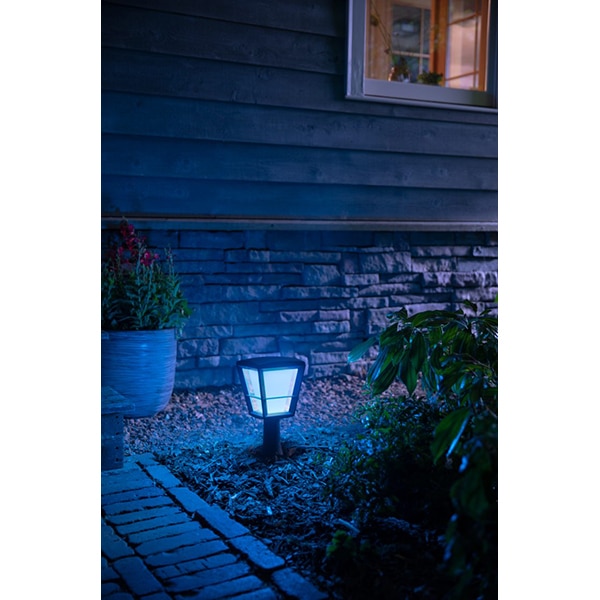 Stalp iluminat smart PHILIPS Hue 8718696170595, 15W, 1150lm, IP44, RGB, negru