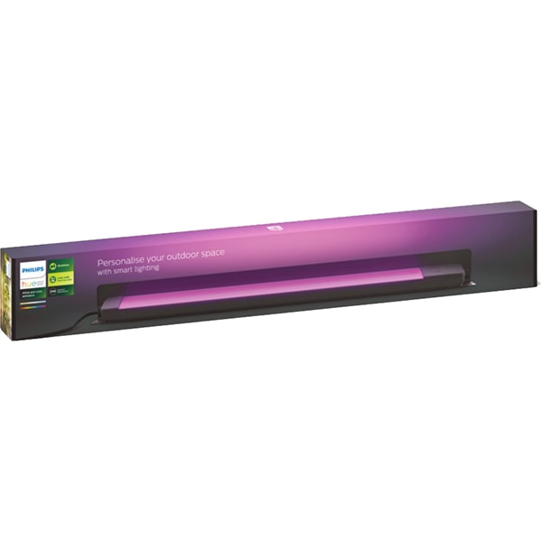 Spot liniar LED smart PHILIPS HUE 8718696174425, 20W, 1400lm, IP65, RGB, negru