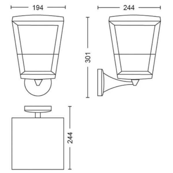 Aplica LED smart PHILIPS Hue 8718696170571, 15W, 1150lm, IP44, RGB, negru