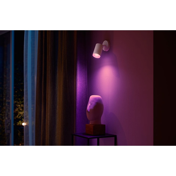 Spot LED smart PHILIPS Hue 8718696171493, 5.7W, 350lm, IP20, RGB, alb