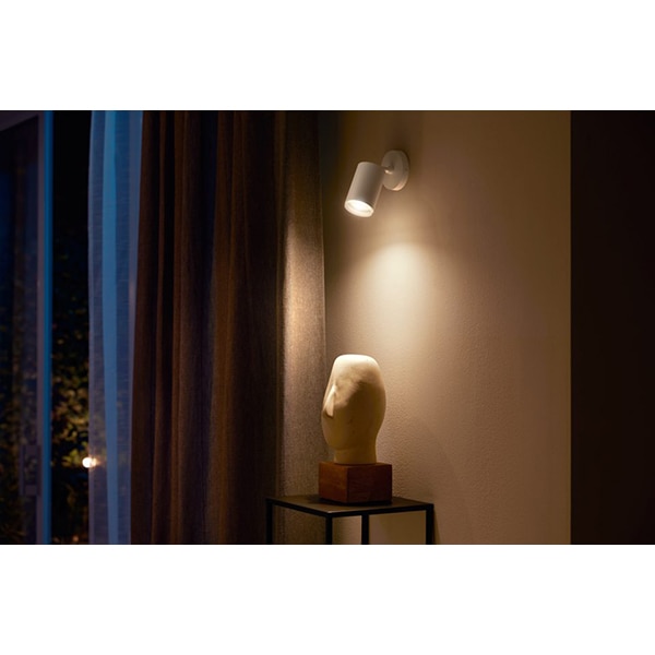 Spot LED smart PHILIPS Hue 8718696171493, 5.7W, 350lm, IP20, RGB, alb