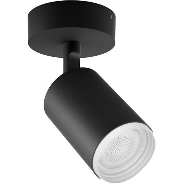 Spot LED smart PHILIPS Hue 8718696171509, 5.7W, 350lm, IP20, RGB, negru