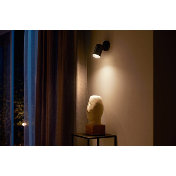 Spot LED smart PHILIPS Hue 8718696171509, 5.7W, 350lm, IP20, RGB, negru