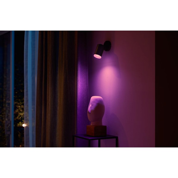 Spot LED smart PHILIPS Hue 8718696171509, 5.7W, 350lm, IP20, RGB, negru