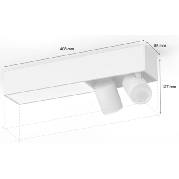 Plafoniera LED Smart PHILIPS Hue 8718696176009, 22.4W, 1540lm, Wi-Fi, RGB, alb