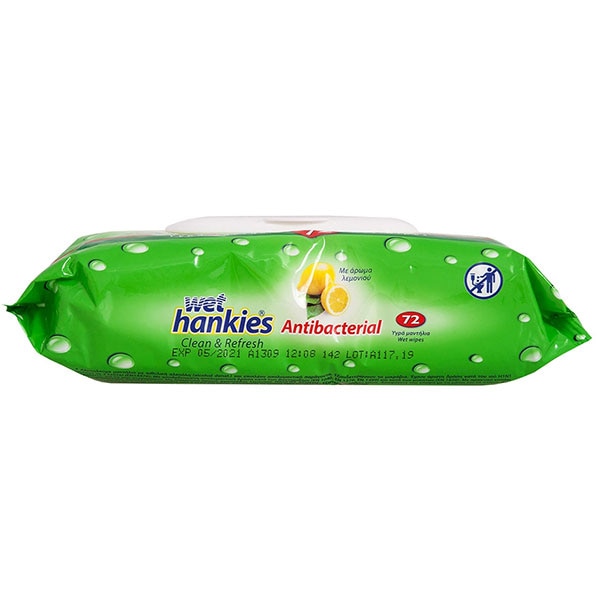 Servetele umede antibacteriene WET HANKIES Lamaie, 72 bucati