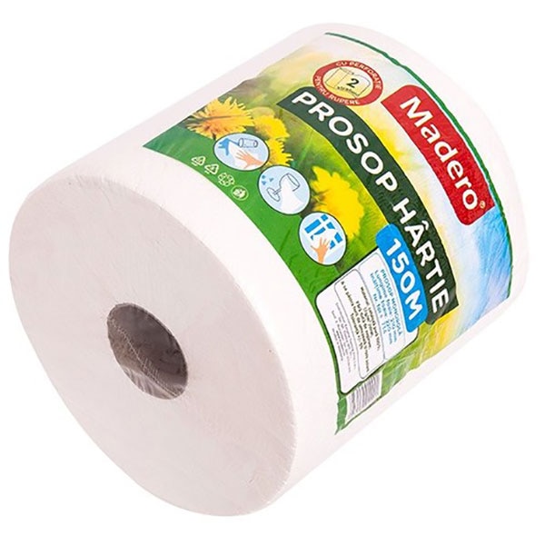 Prosoape de hartie MADERO 12001M, 2 straturi, 1 rola, 150 m