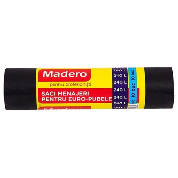 Saci menajeri MADERO 012834D, 10 bucati, 240 l, negru