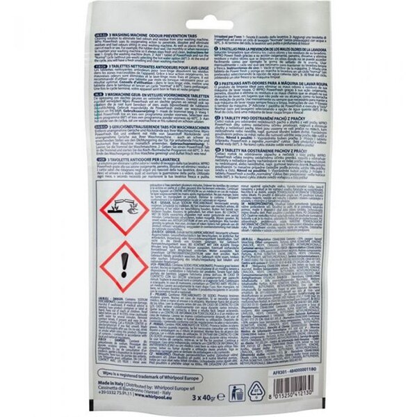 Tablete curatare masina de spalat rufe WPRO 08492, 3 x 40g