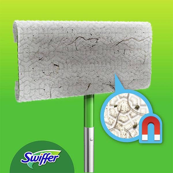 Rezerva uscata mop SWIFFER Dry, 15 cm, 18 bucati