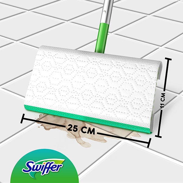Set mop SWIFFER Dry + Wet, maner telescopic, gri-verde + 11 lavete