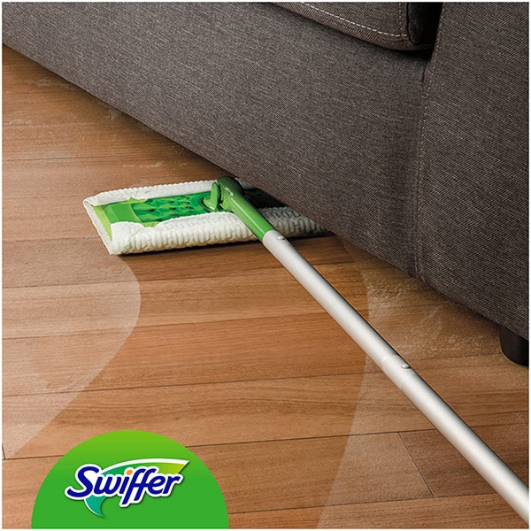 Set mop SWIFFER Dry + Wet, maner telescopic, gri-verde + 11 lavete