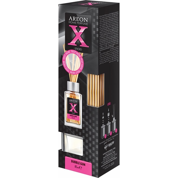 Odorizant cu betisoare AREON Home Perfume X Version Bubble Gum, 85ml