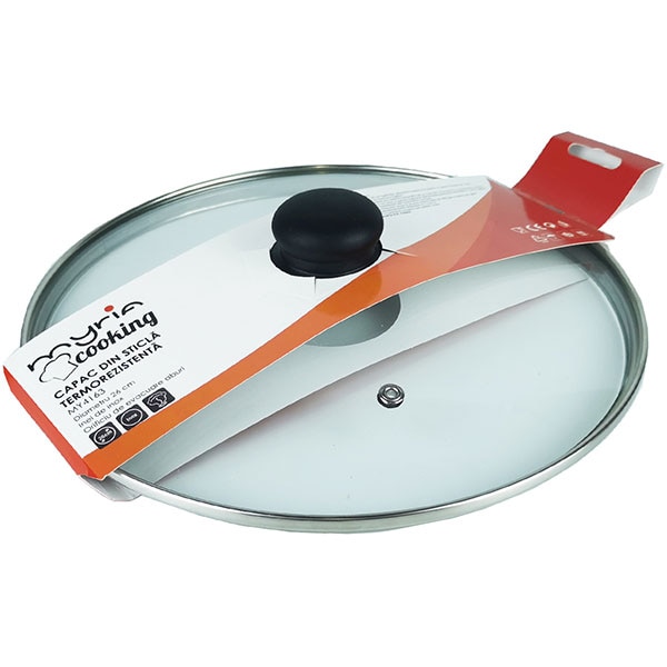 Capac MYRIA MY4163, 26cm, sticla, transparent