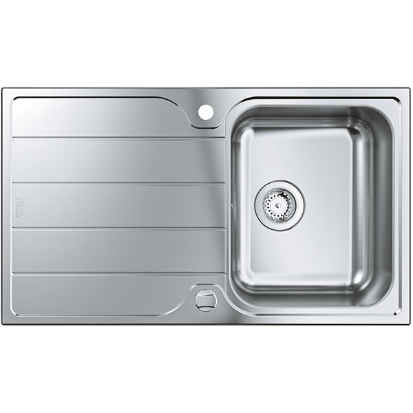 Chiuveta bucatarie GROHE 31571SD1, 1 cuva, picurator reversibil, inox, argintiu