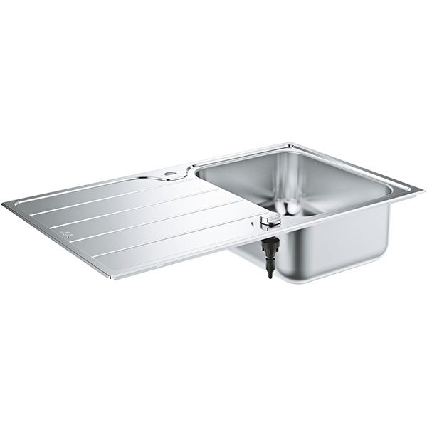 Chiuveta bucatarie GROHE 31571SD1, 1 cuva, picurator reversibil, inox, argintiu