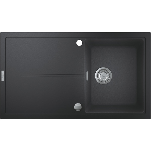 Chiuveta bucatarie GROHE K400 31640AP0, 1 cuva, picurator reversibil, compozit quartz, negru