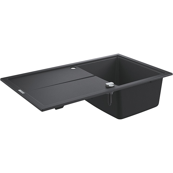 Chiuveta bucatarie GROHE K400 31640AP0, 1 cuva, picurator reversibil, compozit quartz, negru