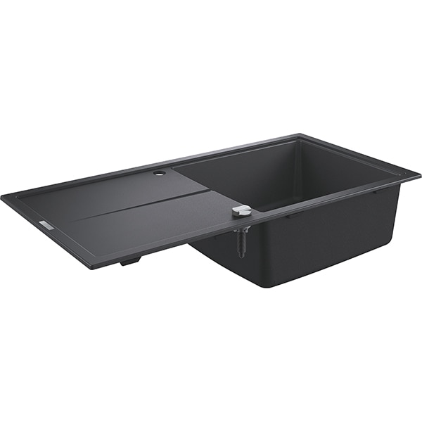 Chiuveta bucatarie GROHE K400 31641AP0, 1 cuva, picurator reversibil, compozit quartz, negru