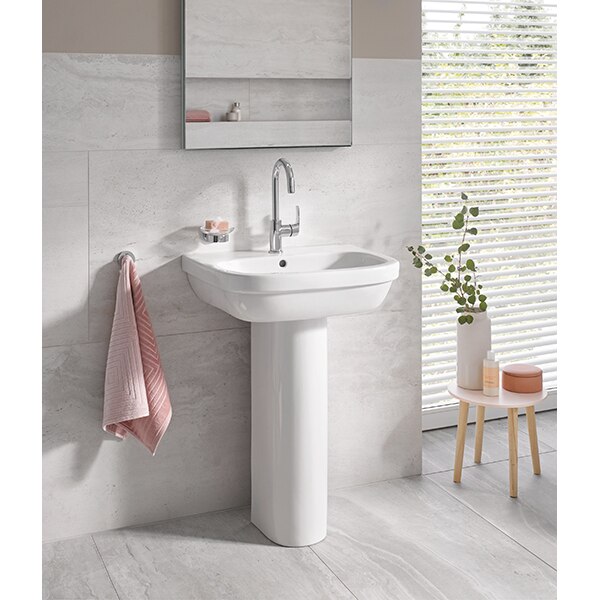 Chiuveta baie GROHE Euro Ceramic 39335000, montare pe perete, 59.5 x 48.2 cm, alb