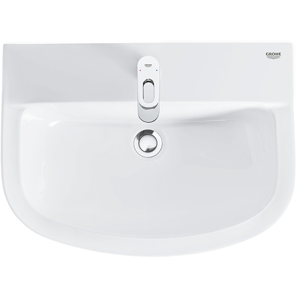 Chiuveta baie GROHE Bau Ceramic 39421000, montare pe perete, 60.9 x 44.2 cm, alb