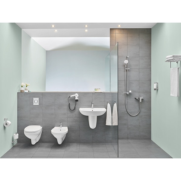 Chiuveta baie GROHE Bau Ceramic 39421000, montare pe perete, 60.9 x 44.2 cm, alb