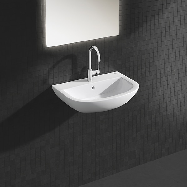Chiuveta baie GROHE Bau Ceramic 39421000, montare pe perete, 60.9 x 44.2 cm, alb