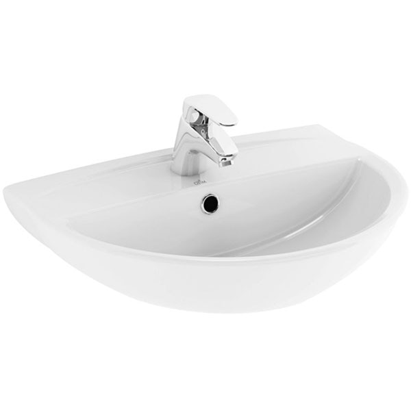 Chiuveta baie ROMSTAL 80CR0242, montare sub blat, 54.5 x 40.5 cm, alb