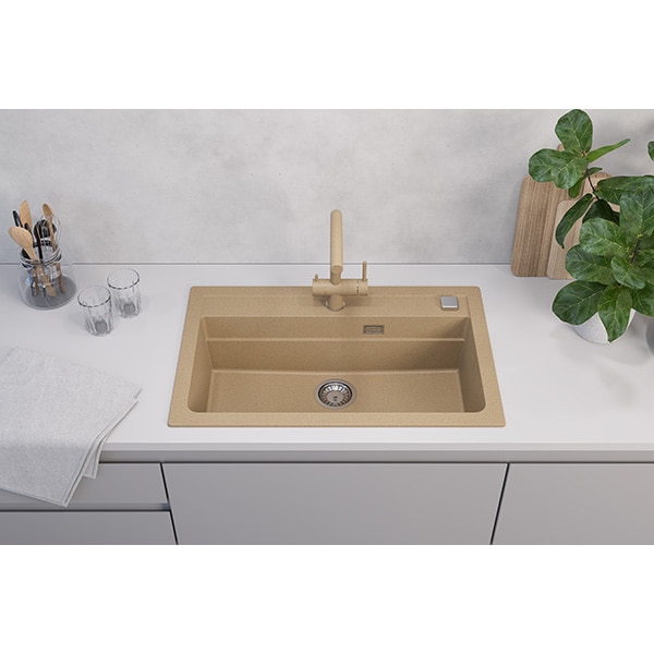 Chiuveta bucatarie ALVEUS Atrox 40 G55, 1 cuva, compozit granit, bej
