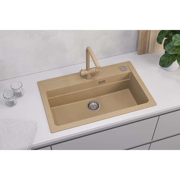 Chiuveta bucatarie ALVEUS Atrox 40 G55, 1 cuva, compozit granit, bej