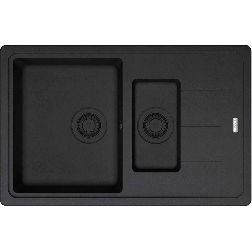 Pachet chiuveta FRANKE BFG 651-78, 1 1/2 cuve, picurator reversibil, granit, baterie Pola, negru