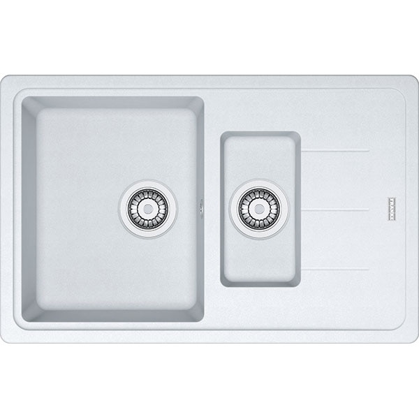 Chiuveta bucatarie FRANKE BFG 651-78, 1 1/2 cuve, picurator reversibil, compozit granit, alb