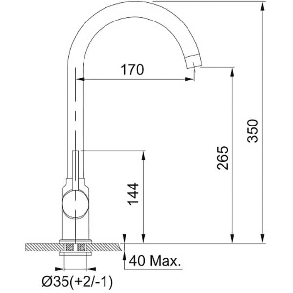 Pachet chiuveta FRANKE Fragranite MRG 610-54, 1 cuva, granit + baterie Pola 1.0, avena