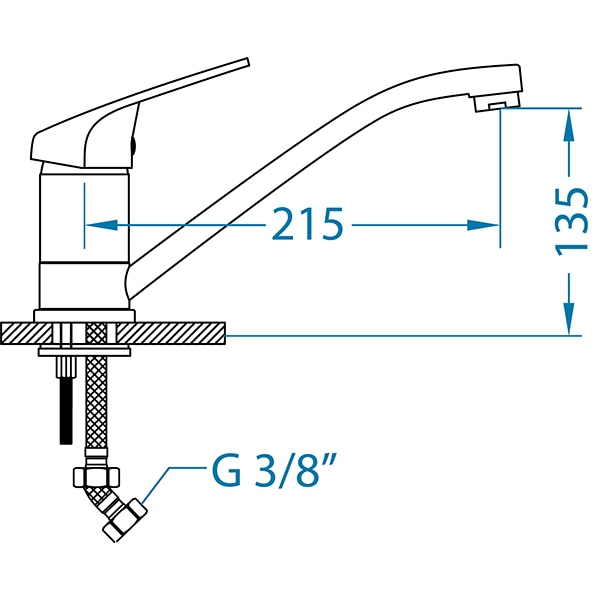 Pachet chiuveta ALVEUS Record 30, 1 cuva, picurator reversibil, compozit granit + baterie GM 210, negru
