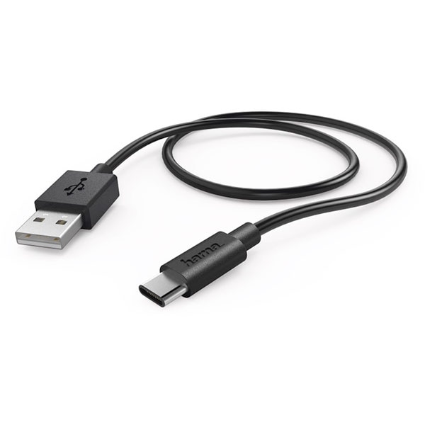 Cablu date HAMA 178385, USB-A - USB-C, 0.6m, negru