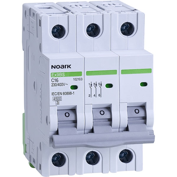 Siguranta automata modulara NOARK 102169, 3P, 16A, curba C