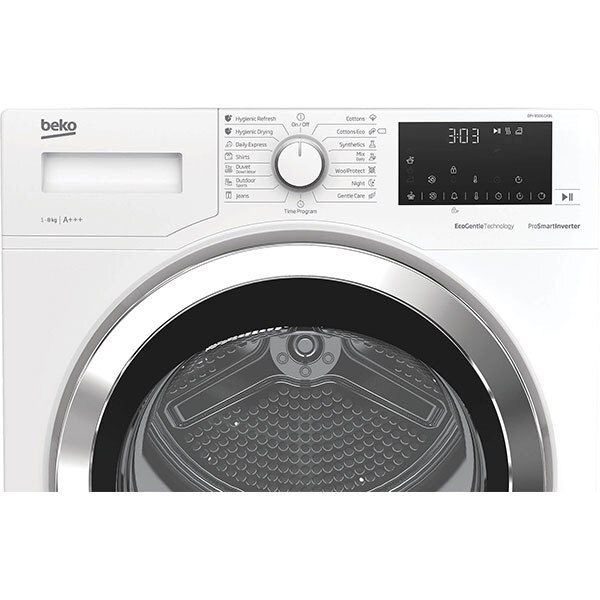 Uscator de rufe BEKO DPY8506GXB1, Pompa de caldura, 8 kg, 15 programe, Clasa A+++, alb