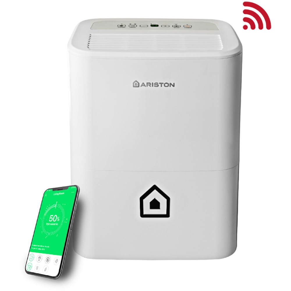 Dezumidificator aer ARISTON DEOS 16s NET, 16l/zi, 430W, Wi-Fi, alb