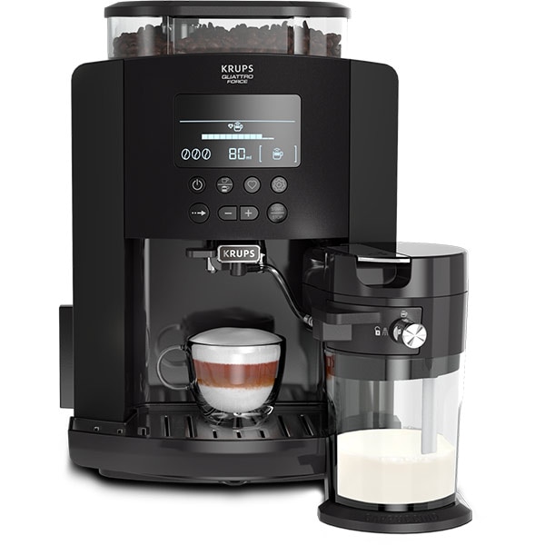 Espressor automat KRUPS Arabica Latte EA819E10, 1.7l, 1450W, 15 bar, negru