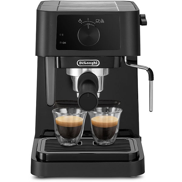 Espressor manual DELONGHI Stilosa EC230.BK, 1l, 1100W, 15 bar, functia ECO, negru