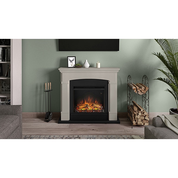 Semineu electric TAGU Helmi Light Beige, 1500W, Focar 3D,Bej