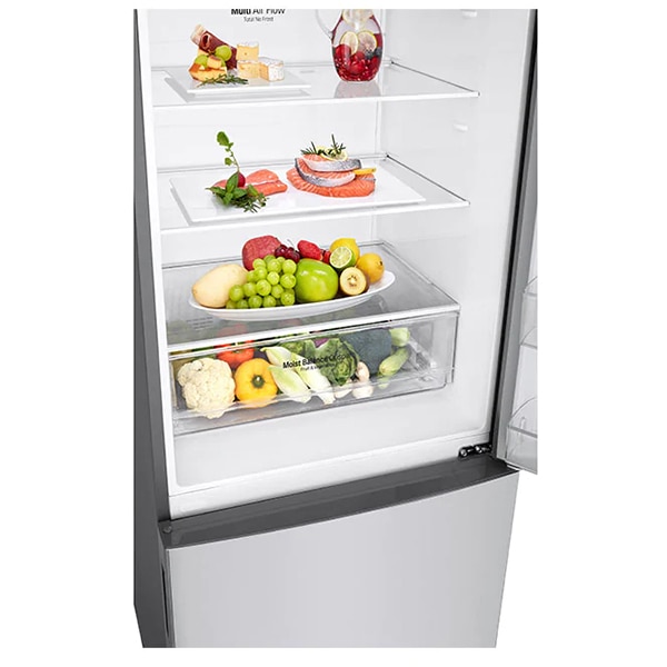 Combina frigorifica LG GBB566PZHMN, No Frost, 462 l, H 185 cm, Clasa E, SmartThinQ, argintiu