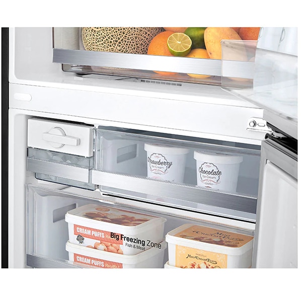 Combina frigorifica LG GBB569MCAMB, No Frost, 462 l, H 185 cm, Clasa E, SmartThinQ, negru