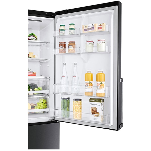 Combina frigorifica LG GBB569MCAMB, No Frost, 462 l, H 185 cm, Clasa E, SmartThinQ, negru