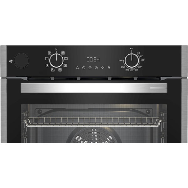 Cuptor incorporabil GRUNDIG GEBD19300B, Electric, Gatire cu abur, Autocuratare catalitica, 72 l, Clasa A+, HotAero Pro, negru-inox