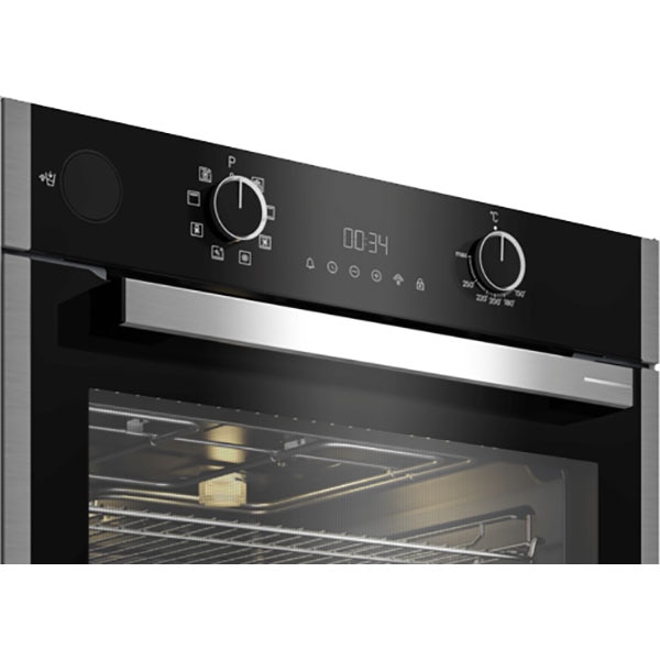 Cuptor incorporabil GRUNDIG GEBD19300B, Electric, Gatire cu abur, Autocuratare catalitica, 72 l, Clasa A+, HotAero Pro, negru-inox