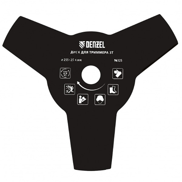 Disc trimmer DENZEL 963257, 255 x 25.4 mm, grosime 1.6 mm, 3 lame, otel