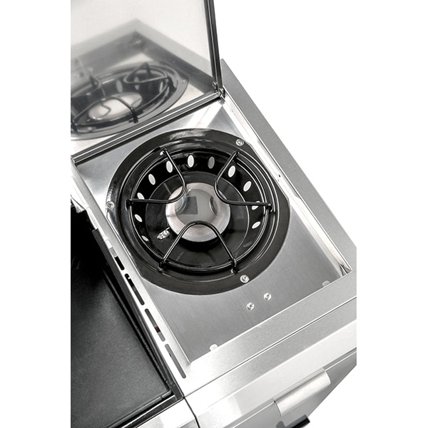 Gratar pe gaz LANDMANN 12120, 94 x 43 cm, 6+1 arzatoare, 8 role, argintiu